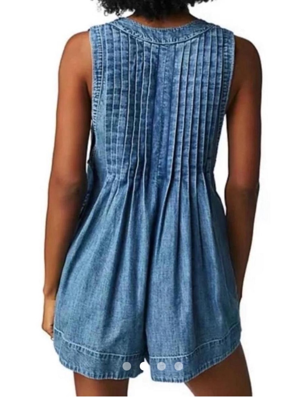 Free People Denim Webster Romper - Picture 7 of 7